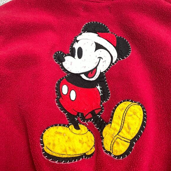 Disney Store Mickey Mouse Pajama Long Robe Boys Kids Medium Red Belted Pocket - Picture 9 of 13